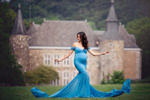 Robe bleu style sirene-image